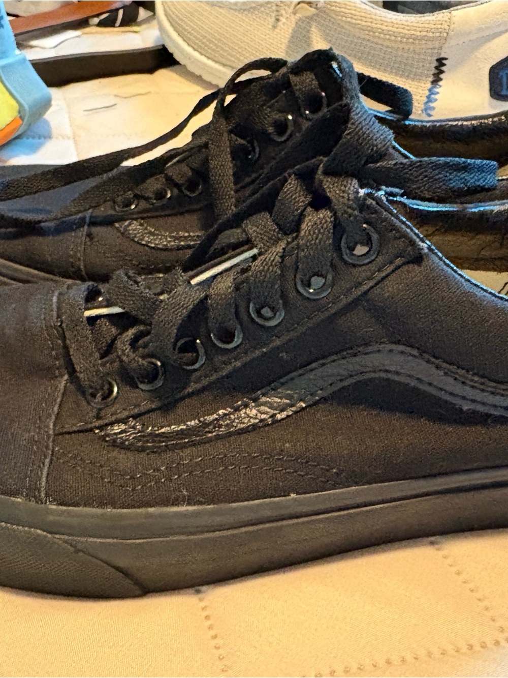 Vans Men's Black Canvas Low-Top Skate Sneakers